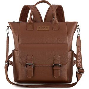 Versatile Women's Brown Backpack with Anti-Theft Features & Adjustable Straps